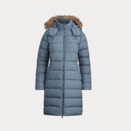 Ralph Lauren 拉夫劳伦 Faux-Fur-Trim Down Coat 长款羽绒外套