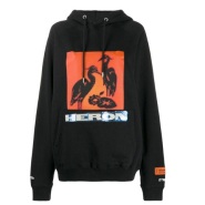 HERON PRESTON logo印花连帽衫