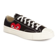 Converse Comme des Garçons Play红心经典款白色低帮帆布鞋