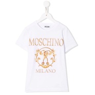 MOSCHINO KIDS logo印花T恤