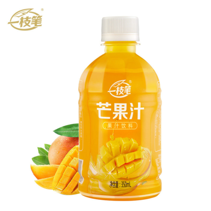 一枝笔芒果汁饮料鲜榨果汁一支笔饮品350ml*15大瓶整箱装浓缩特价