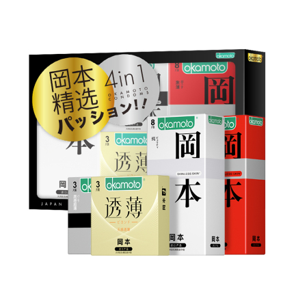 冈本日本进口超薄避孕套男19只装套套 安全套女用情趣持久byt