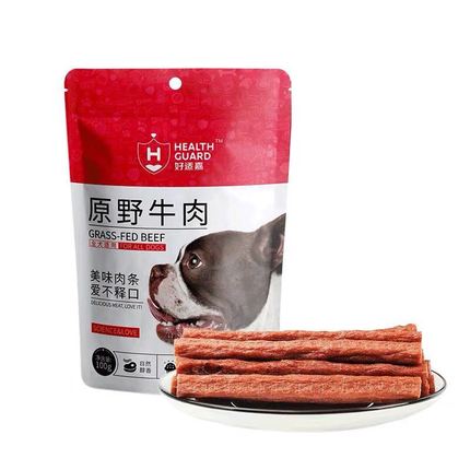 好适嘉原野牛肉狗零食牛肉棒狗狗牛肉条粒训狗奖励成幼犬营养100g