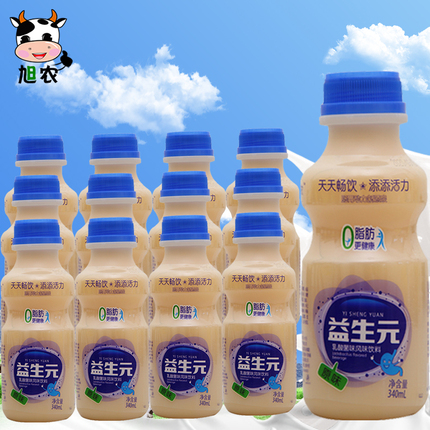 旭农益生元340ml*12瓶儿童乳酸菌饮品整箱饮料学生儿童酸奶牛奶