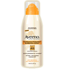 Aveeno持续防护防晒喷雾SPF45