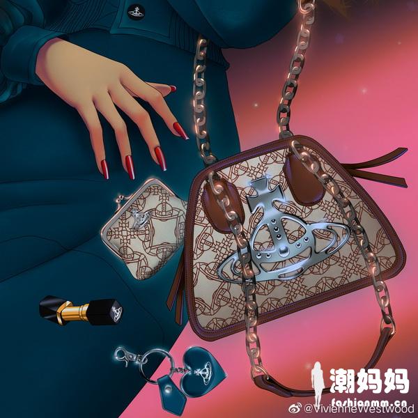 viviennewestwood 镶嵌土星魔法结晶的手袋